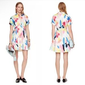 ✨NWOT Kate Spade Watercolor Shirt Dress Size 4